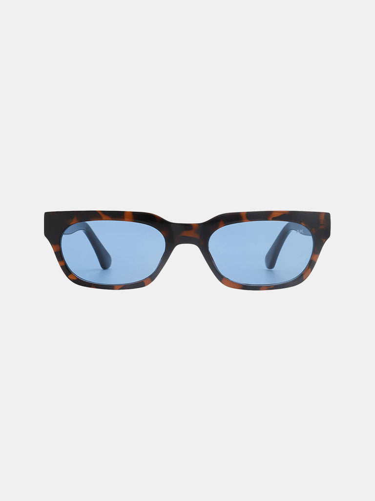 Brun/sorte, brun, sorte hurtigbriller, små solbriller med blå glas fra A. Kjærbede