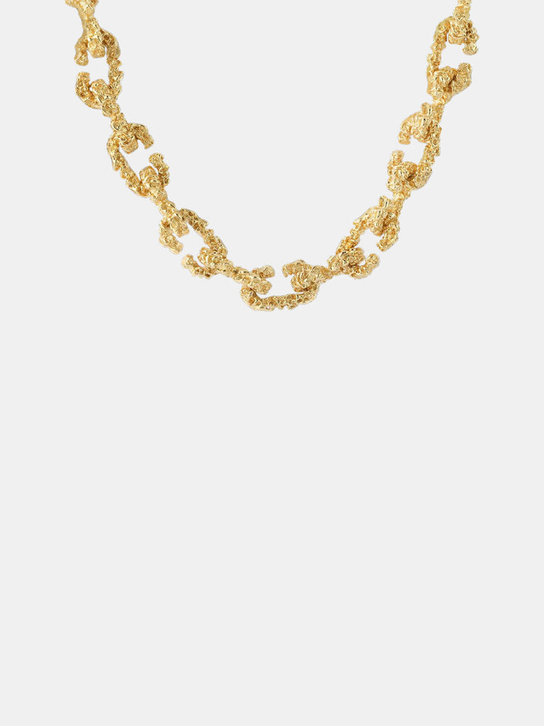 Chunky, forgyldt, guld halskæde med vedhæng fra Vincent