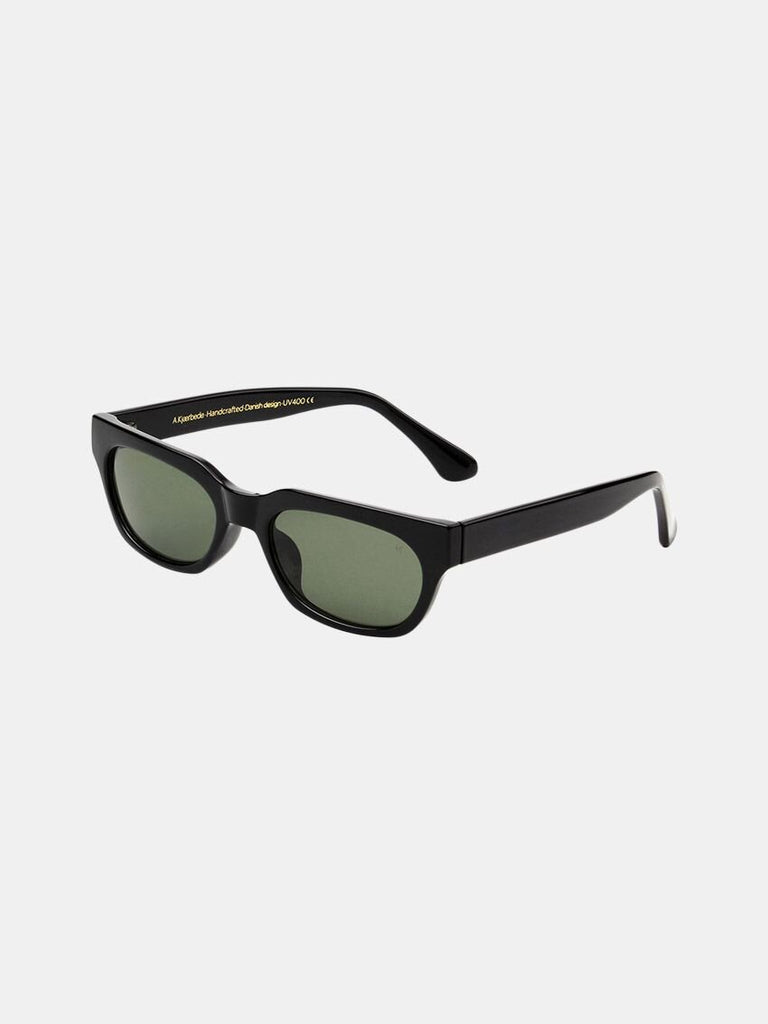 Sorte hurtigbriller, små solbriller med grå, mørkt glas fra A. Kjærbede
