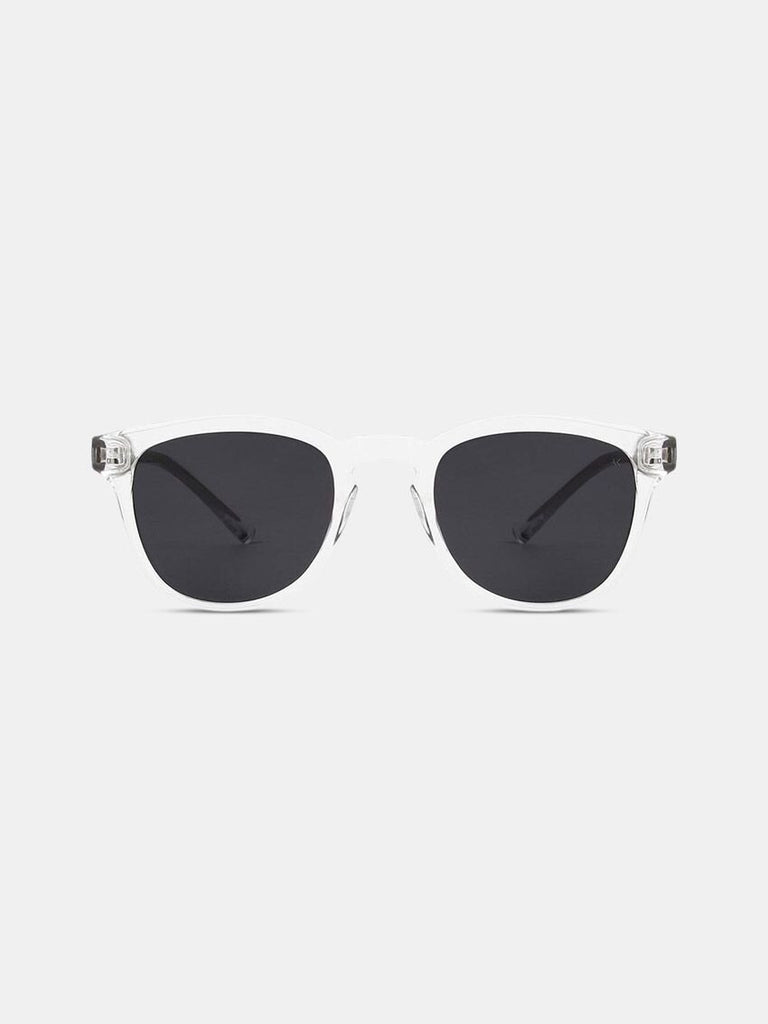 Transparente, gennemsigtige, klare runde, ovale solbriller med mørkt glas fra A. Kjærbede